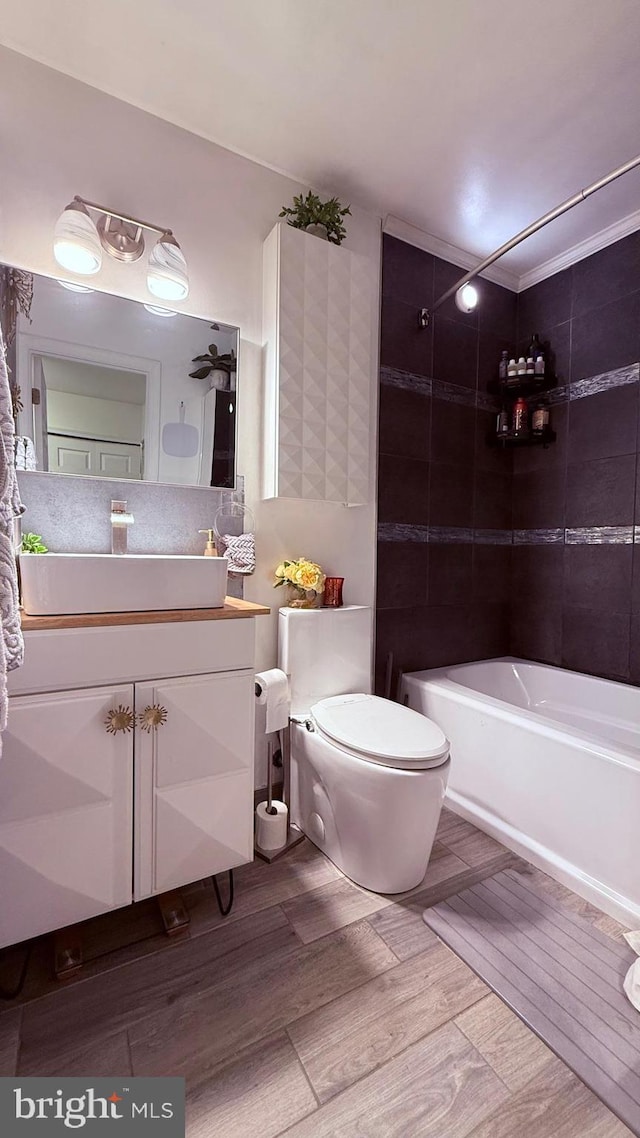 11881 Academy Rd Unit I6, Philadelphia, PA 19154 - full bathroom with wood finished floors, vanity, and shower / washtub combination