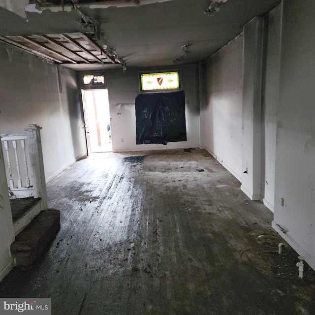 3123 Mcelderry St, Baltimore, MD 21205 - unfurnished living room featuring hardwood / wood-style floors