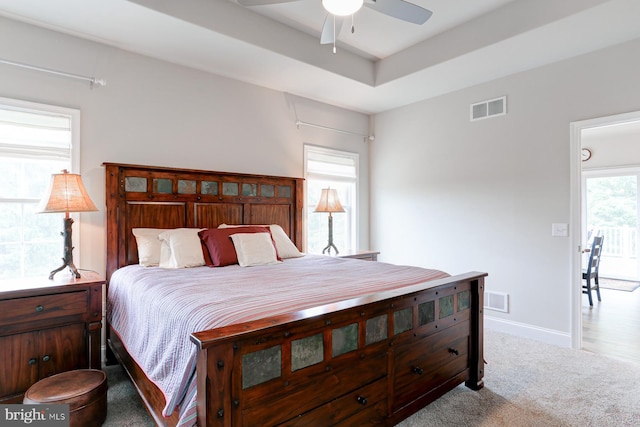 17 Beckleys Cor, Lebanon, PA 17042 - carpeted bedroom with a tray ceiling and a ceiling fan