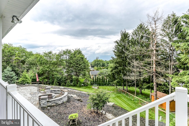 17 Beckleys Cor, Lebanon, PA 17042 - view of grassy yard featuring an outdoor fire pit and view of scattered trees