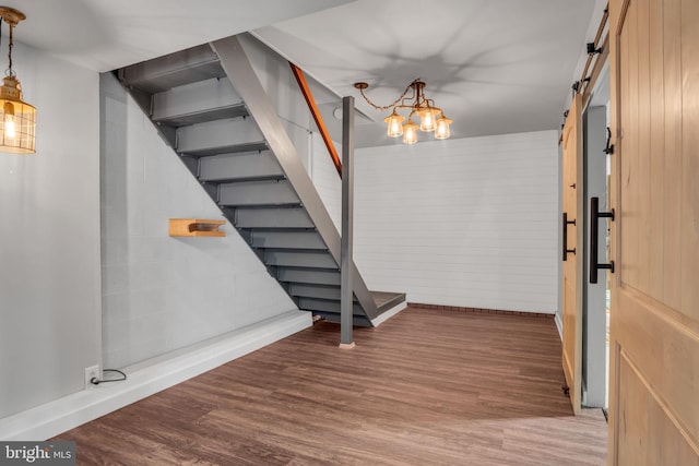 1773 Kings Arms Ct, New Cumberland, PA 17070 - below grade area with stairway and wood finished floors