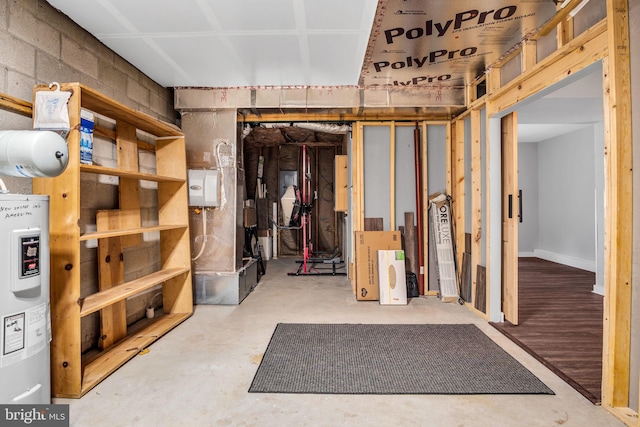 1773 Kings Arms Ct, New Cumberland, PA 17070 - unfinished basement featuring electric water heater