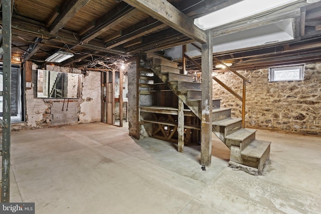210 S Pennell Rd, Media, PA 19063 - below grade area featuring stairs