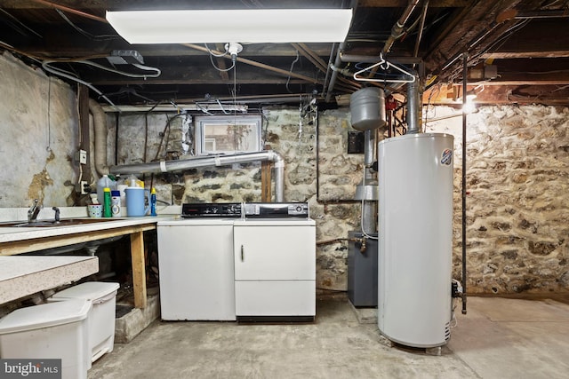 210 S Pennell Rd, Media, PA 19063 - unfinished below grade area featuring water heater and independent washer and dryer