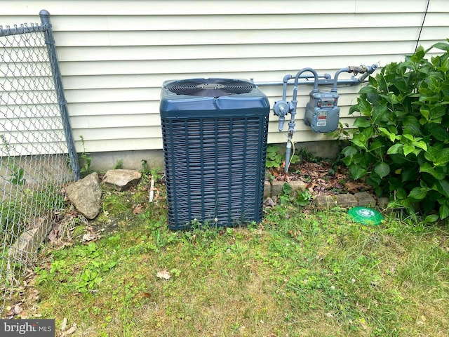 926 Sycamore Ln, Williamstown, NJ 08094 - exterior view of a central air condition unit and gas meter