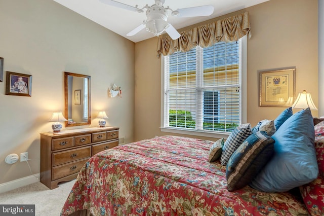 5230 Canyon Creek Way, Haymarket, VA 20169 - bedroom with carpet, multiple windows, and a ceiling fan