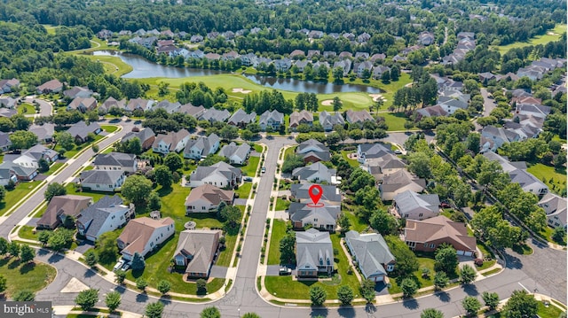 5230 Canyon Creek Way, Haymarket, VA 20169 - aerial view of residential area with a large body of water and a golf club