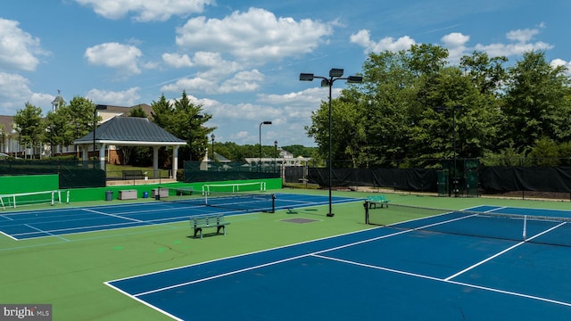 5230 Canyon Creek Way, Haymarket, VA 20169 - view of tennis court with community basketball court and a gazebo