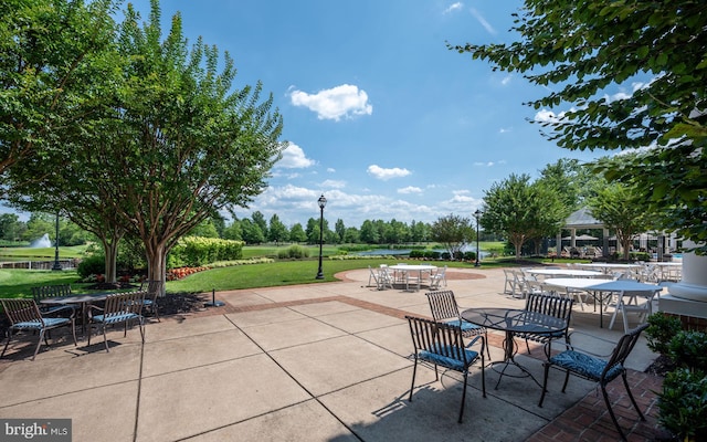 5230 Canyon Creek Way, Haymarket, VA 20169 - view of patio / terrace featuring outdoor dining area and a gazebo