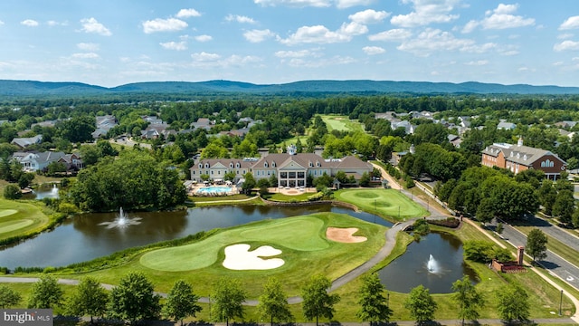 5230 Canyon Creek Way, Haymarket, VA 20169 - aerial perspective of suburban area with a golf club and a water and mountain view