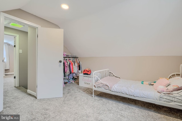 46 Avalon Ave, Dundalk, MD 21222 - carpeted bedroom with vaulted ceiling and baseboards
