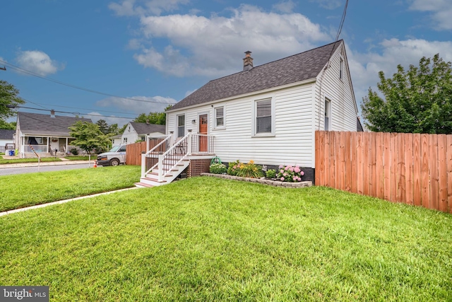 46 Avalon Ave, Dundalk, MD 21222 - bungalow featuring a shingled roof and a chimney