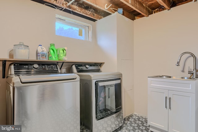 46 Avalon Ave, Dundalk, MD 21222 - washroom featuring washer and clothes dryer and cabinet space