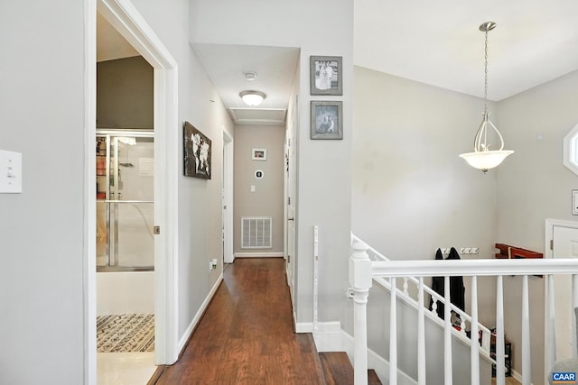 106 Alex Dr, Madison Heights, VA 24572 - hallway featuring wood finished floors and an upstairs landing
