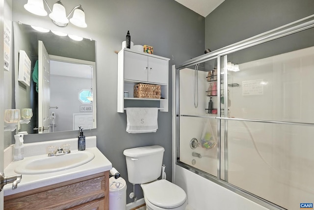 106 Alex Dr, Madison Heights, VA 24572 - bathroom featuring combined bath / shower with glass door and vanity