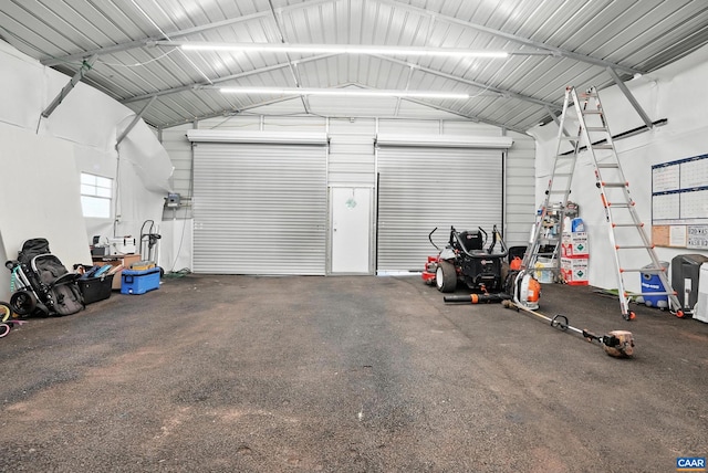 106 Alex Dr, Madison Heights, VA 24572 - garage with metal wall