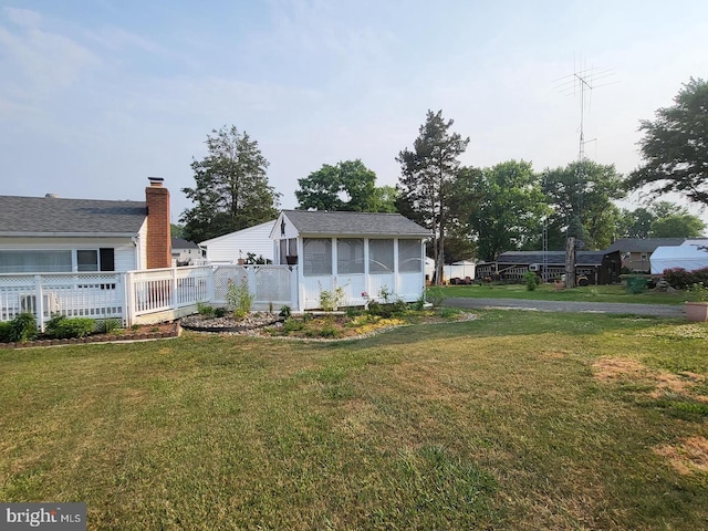 2900 Silver Spruce Ln, Abingdon, MD 21009 - view of grassy yard with a sunroom