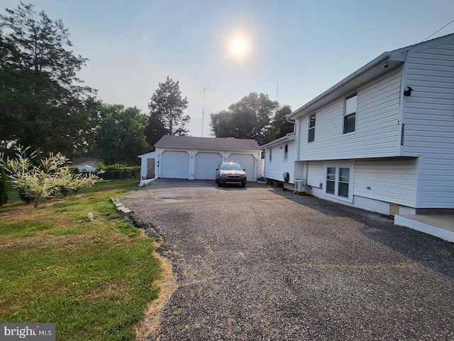2900 Silver Spruce Ln, Abingdon, MD 21009 - view of home's exterior featuring a garage and an outdoor structure