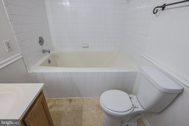 4845 Wainwright Cir, Owings Mills, MD 21117 - full bathroom featuring vanity, tile patterned flooring, and tiled shower / bath combo