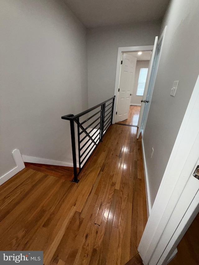 3844 N Franklin St, Philadelphia, PA 19140 - hallway featuring an upstairs landing and hardwood / wood-style floors