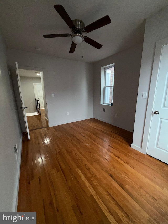 3844 N Franklin St, Philadelphia, PA 19140 - unfurnished bedroom featuring hardwood / wood-style flooring and a ceiling fan