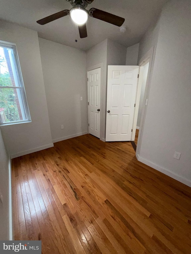 3844 N Franklin St, Philadelphia, PA 19140 - unfurnished bedroom featuring hardwood / wood-style flooring and a ceiling fan