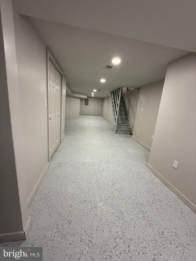 3844 N Franklin St, Philadelphia, PA 19140 - finished below grade area with stairway and recessed lighting