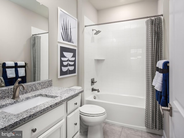 9976 Baker Ln, Ellicott City, MD 21042 - bathroom featuring vanity, tile patterned flooring, and shower / bath combo