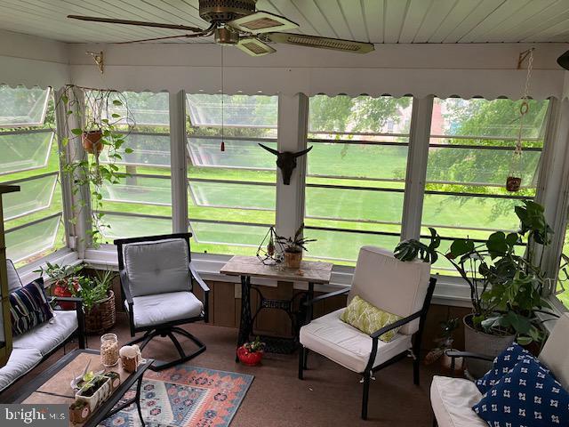409 Rhoda Dr, Lancaster, PA 17601 - sunroom / solarium with ceiling fan and plenty of natural light