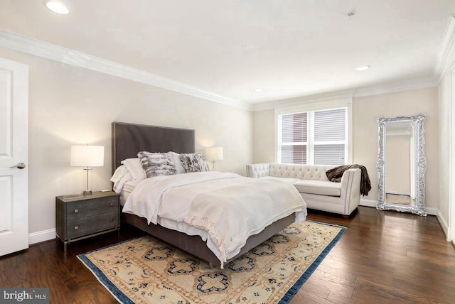 1904 Vermont Ave NW Unit A, Washington, DC 20001 - bedroom featuring crown molding, dark wood finished floors, and recessed lighting