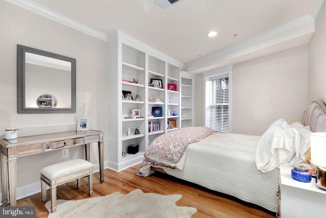 1904 Vermont Ave NW Unit A, Washington, DC 20001 - bedroom featuring ornamental molding, wood finished floors, and recessed lighting