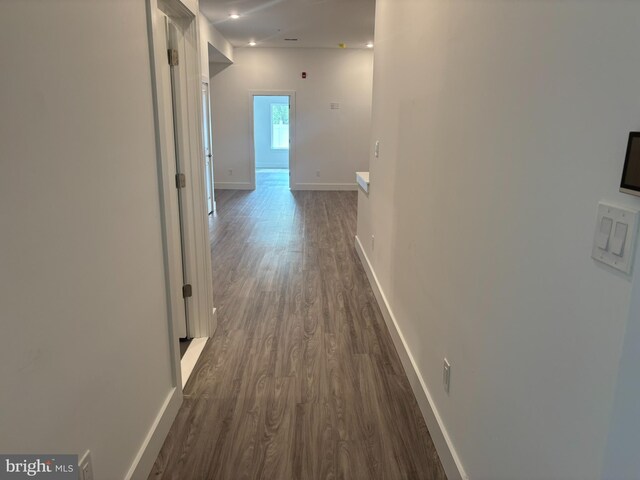 2209 N 7th St, Philadelphia, PA 19133 - hallway with dark wood finished floors and baseboards