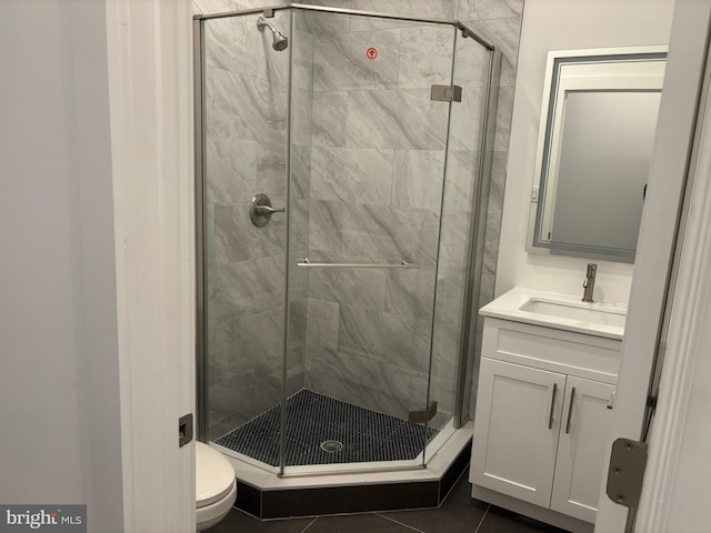2209 N 7th St, Philadelphia, PA 19133 - bathroom featuring vanity, a shower stall, and tile patterned floors