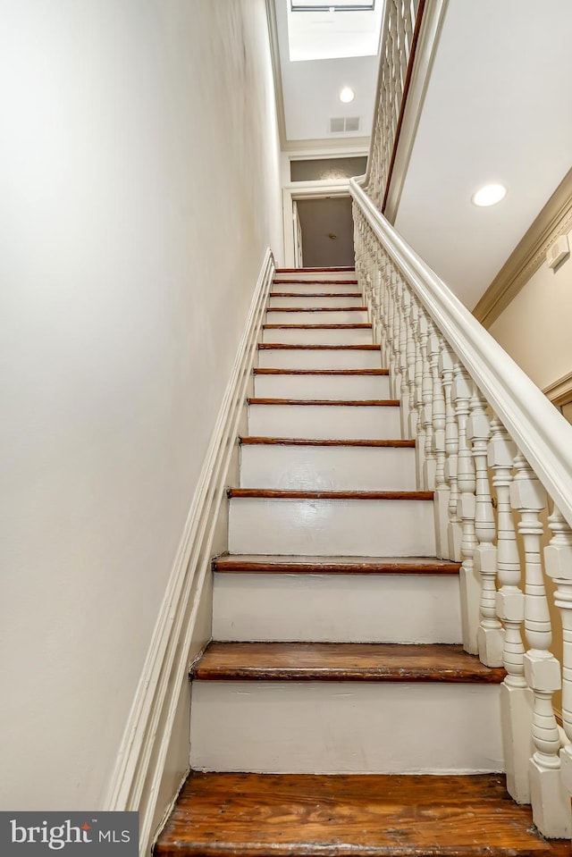 2101 Wallace St, Philadelphia, PA 19130 - stairway featuring wood finished floors