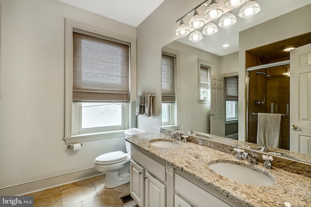 2101 Wallace St, Philadelphia, PA 19130 - bathroom with double vanity and a shower with shower door