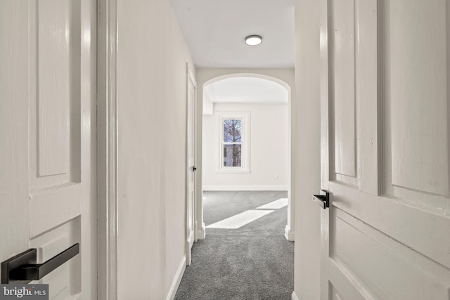 13 W Upsal St, Philadelphia, PA 19119 - hallway featuring arched walkways and carpet flooring