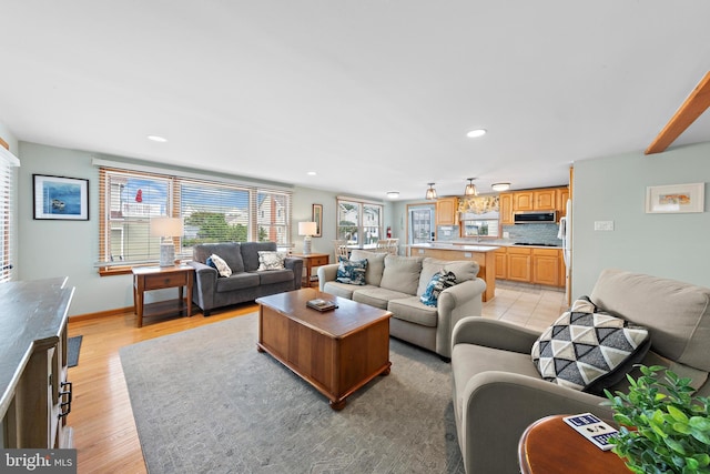 6203 Long Beach Blvd, Long Beach Township, NJ 08008 - living room with light wood-type flooring and recessed lighting