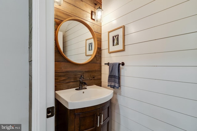 15065 Rock Point Rd, Newburg, MD 20664 - bathroom with wooden walls and vanity