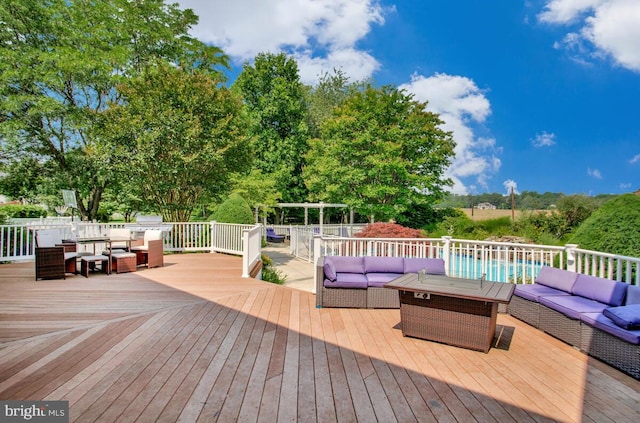 1506 White Tail Deer Ct, Annapolis, MD 21409 - deck featuring an outdoor living space