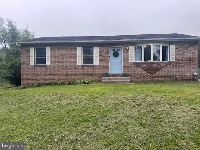 1693 Ridge Rd, Westminster, MD 21157 - single story home featuring entry steps, brick siding, and a front lawn