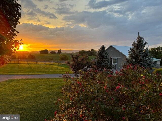 1347 Buckeystown Pike, Adamstown, MD 21710 - yard at dusk with a view of countryside