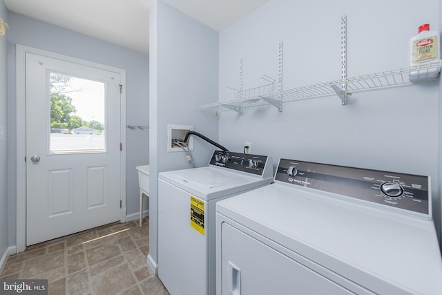 380 Fowser Rd, Millville, NJ 08332 - washroom with washing machine and clothes dryer and stone finish floors