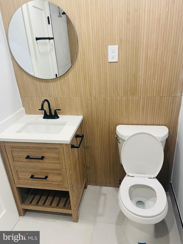213 N Willow St, Gloucester City, NJ 08030 - half bathroom featuring vanity and toilet