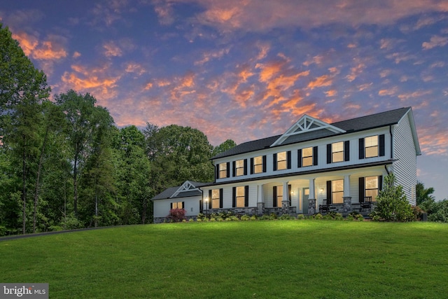 23 Old, Banks, Fredericksburg, VA 22406 - view of front of property with a porch and a lawn
