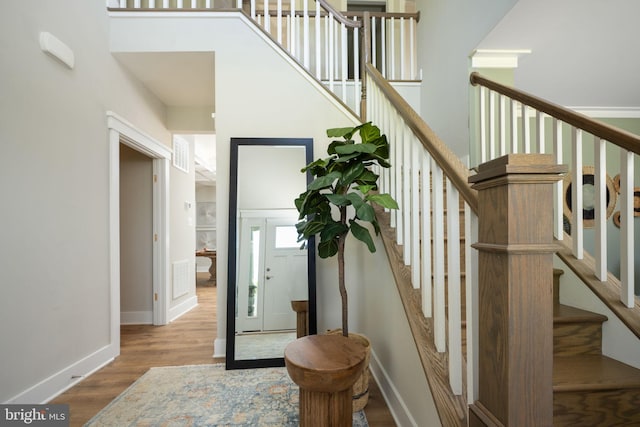 23 Old, Banks, Fredericksburg, VA 22406 - stairs with wood finished floors and a towering ceiling