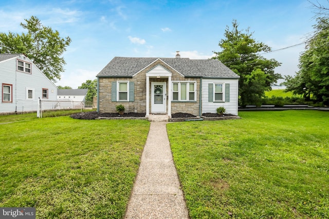 107 Philmar Ave, Cherry Hill, NJ 08003 - bungalow-style house with stone siding, roof with shingles, and a chimney