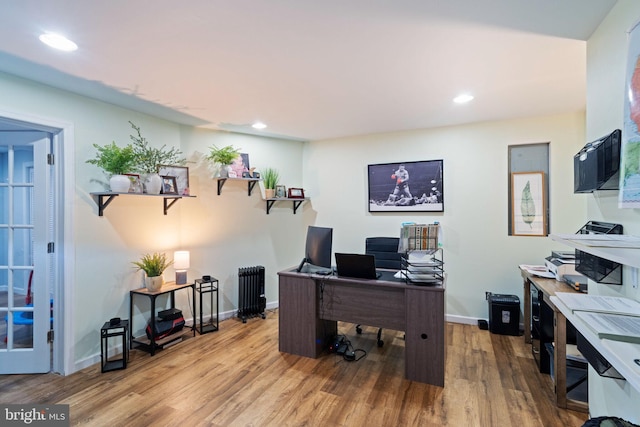 136 Tiller Ave, Manahawkin, NJ 08050 - home office with wood finished floors and recessed lighting