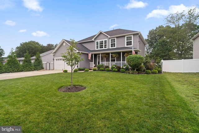 136 Tiller Ave, Manahawkin, NJ 08050 - view of front of property featuring a porch, driveway, and an attached garage
