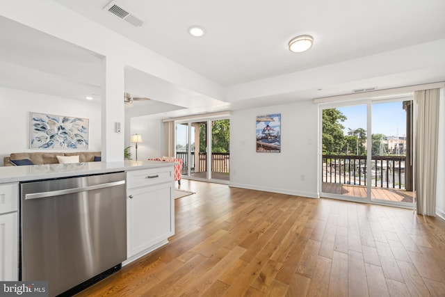 770 Fairview Ave Unit 770D, Annapolis, MD 21403 - kitchen featuring dishwasher, open floor plan, light countertops, healthy amount of natural light, and recessed lighting
