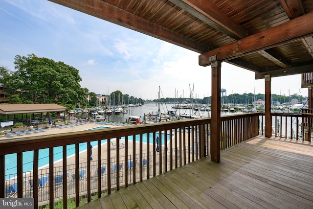 770 Fairview Ave Unit 770D, Annapolis, MD 21403 - dock featuring a water view, view of marina, and a community pool